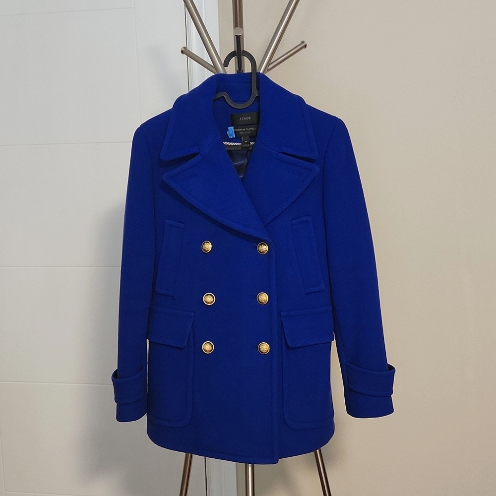 Cobalt Blue J. Crew Majesty Peacoat
